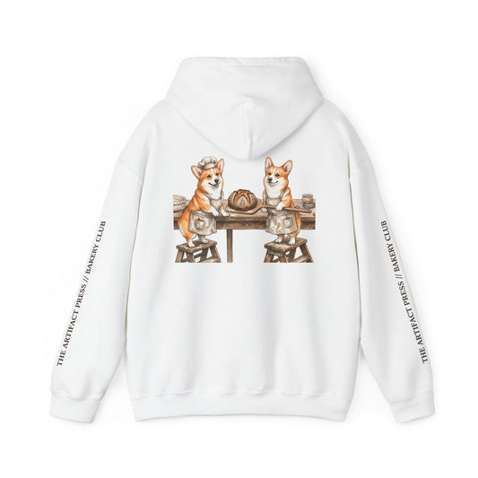 Bakery Division Hoodie — "The Artifact Press" Corgi Bakers Pullover